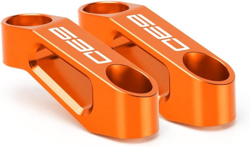 Modeer Compatible with 690 SMC R 690 Enduro R 690 DUKE Any year Motorcycle Rearview Mirror Risers Extenders 690 Accessories (orange) - Image 3